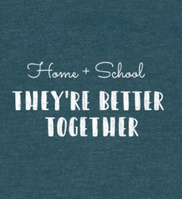 Home + School, They're Better Together homeschool t-shirt tee shirt