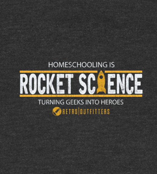 Rocket Science zoom in mockup homeschool t-shirt tee shirt