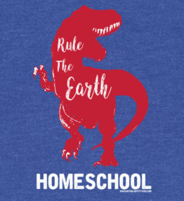 Rule the Earth Zoom in mockup dinosaur homeschool t-shirt tee shirt