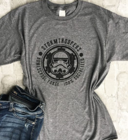 Stormtrooper floor mockup Star Wars homeschool t-shirt tee shirt