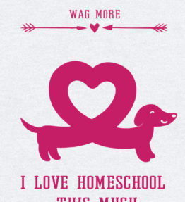 Weiner dog zoom in dog dachsund homeschool T-shirt tee shirt